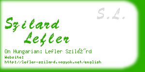 szilard lefler business card